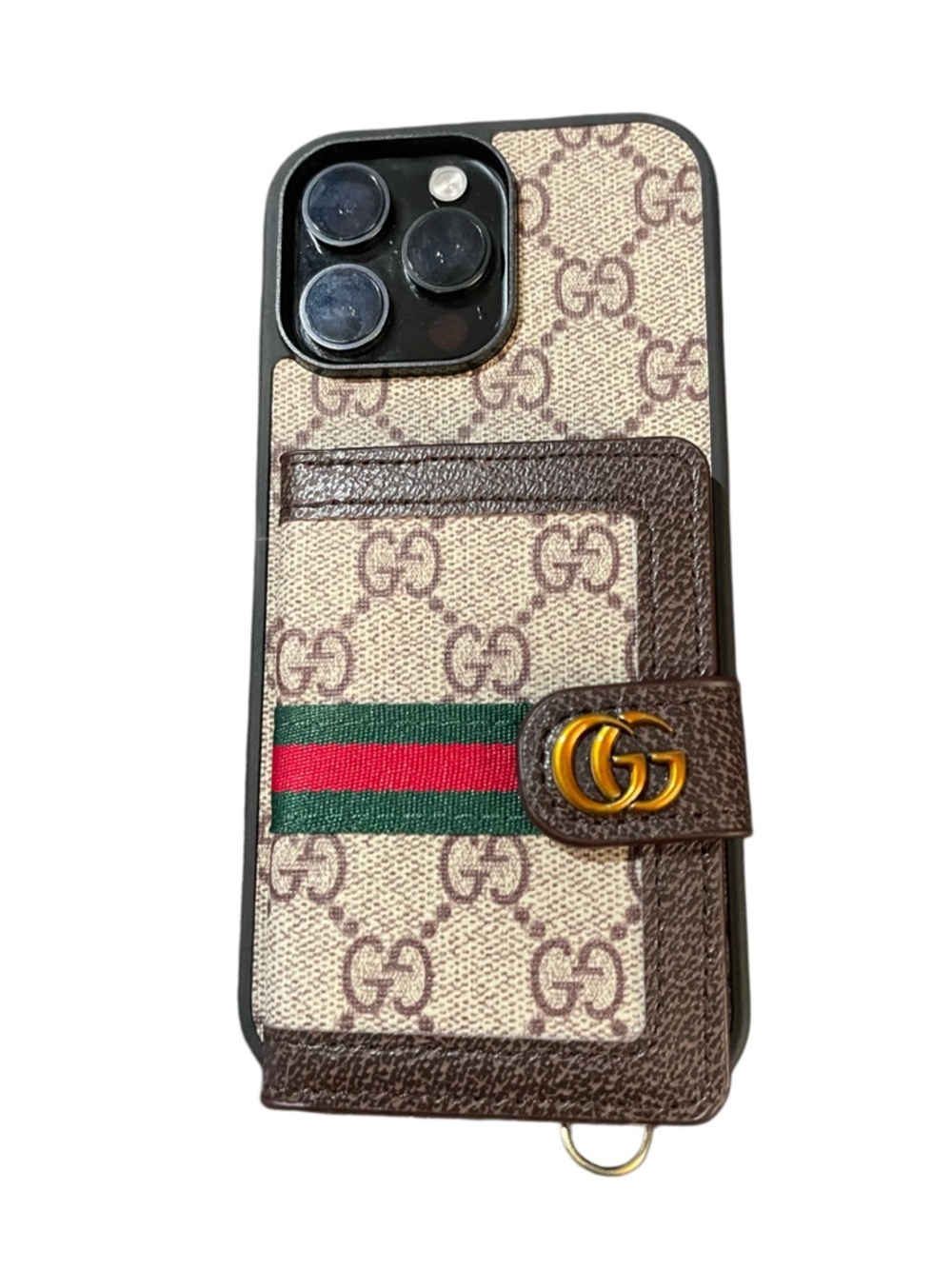 Monogram Wallet Phone Case Crossbody Strap Card Holder iPhone Case - Picture 3 of 7